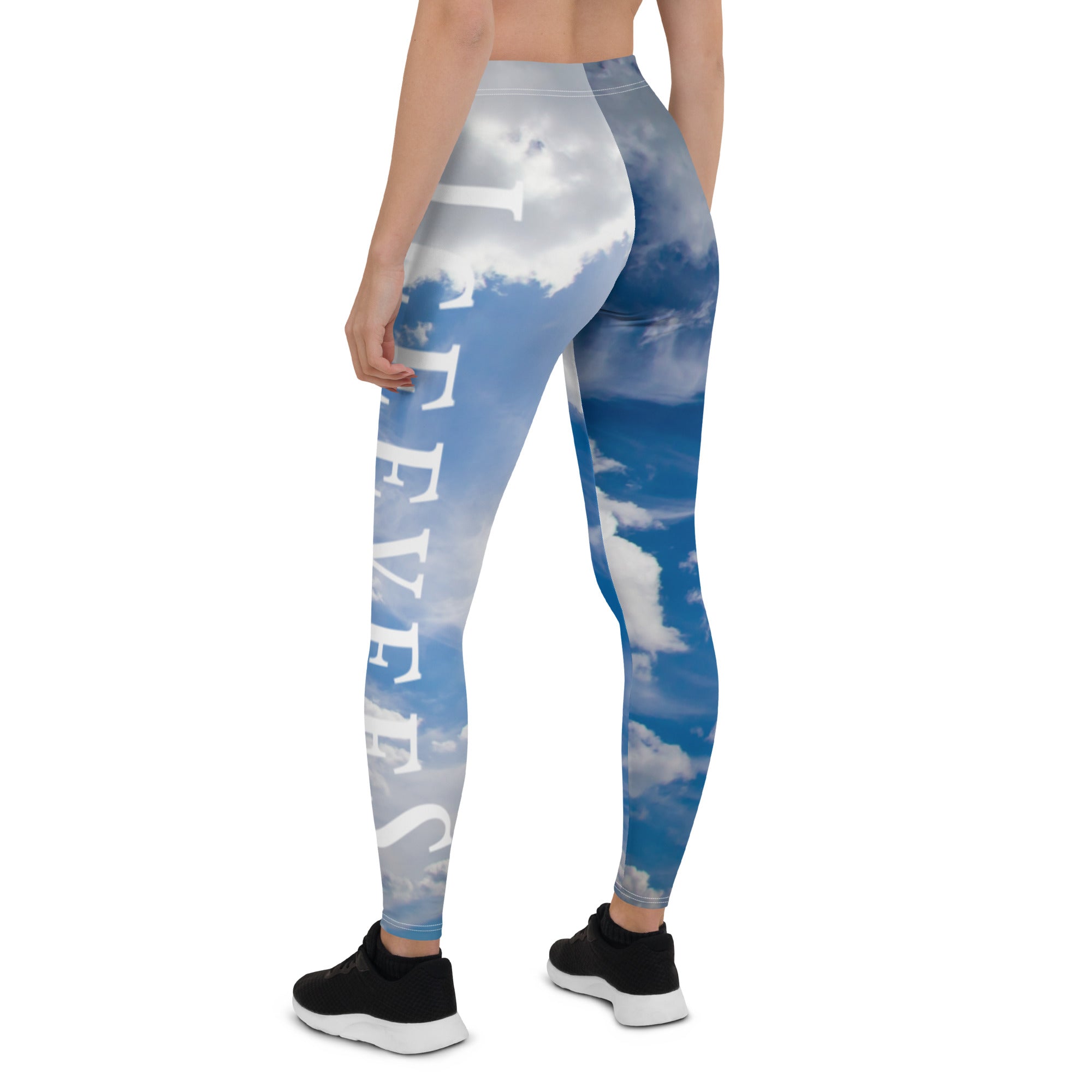 Sky Blue Graphic Leggings