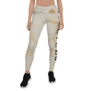 Cream & Gold Graphic Leggings