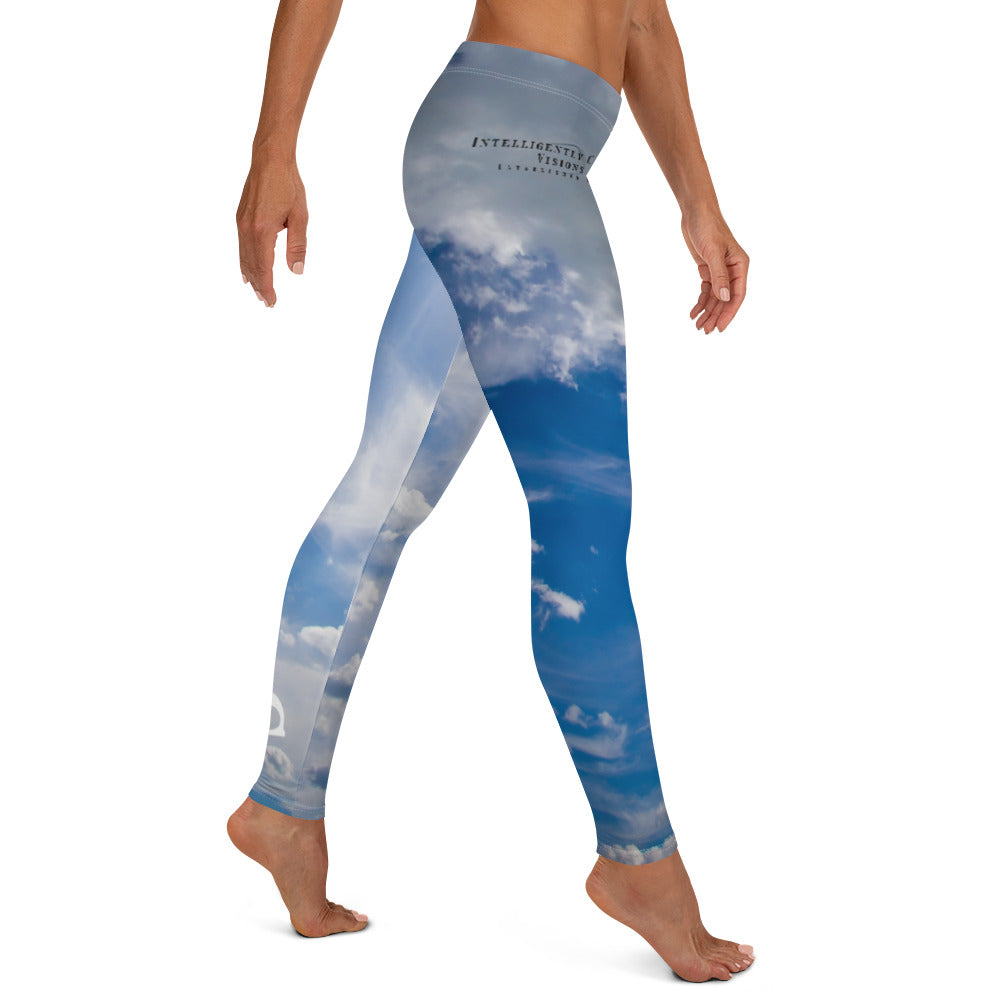 Sky Blue Graphic Leggings